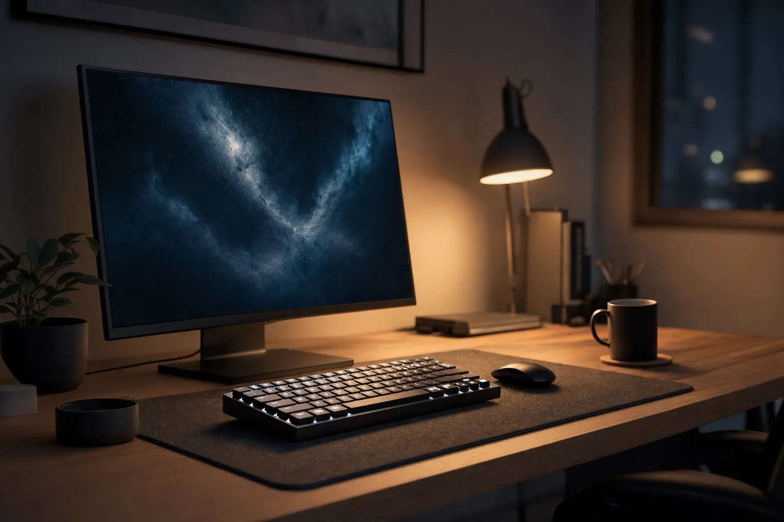 Clavier silencieux pour la nuit — illustration