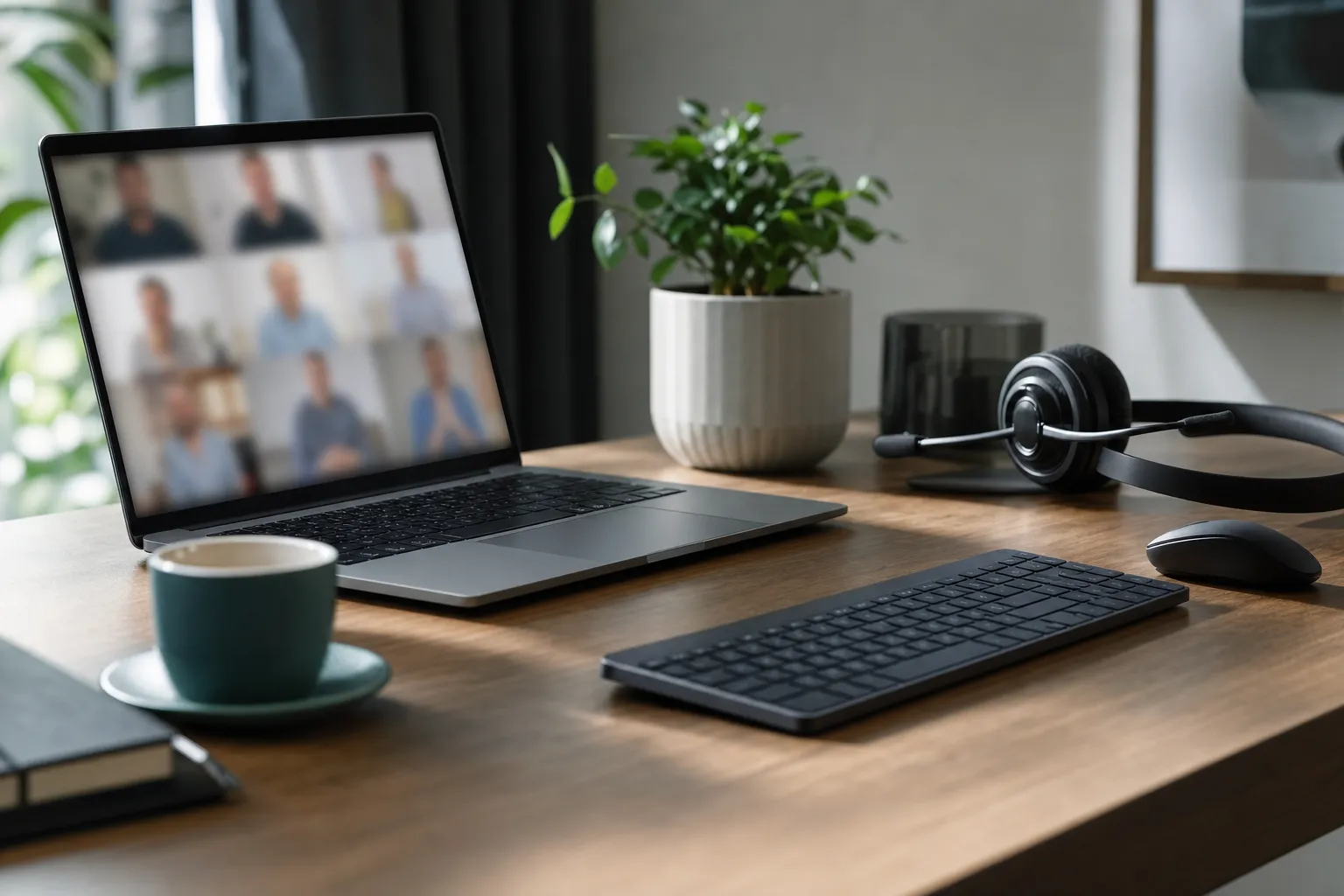 Clavier silencieux pour la visioconférence — illustration